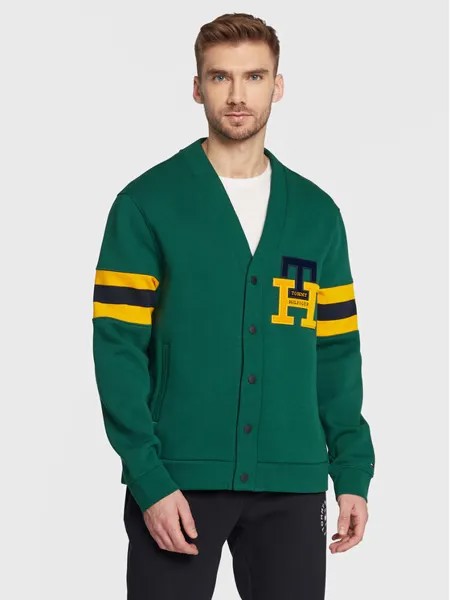 Кардиган свободного кроя Tommy Hilfiger, зеленый