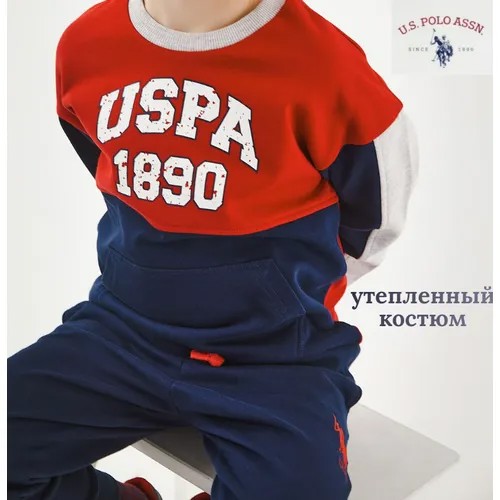Комплект одежды U.S. POLO ASSN., размер 5-6 (110-116), синий, красный