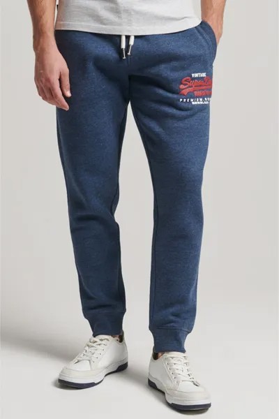 Джоггеры Americana с винтажным логотипом Superdry, синий