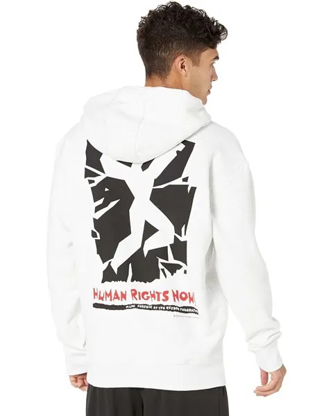 Худи Reebok Human Rights Now Hoodie, цвет White Melange