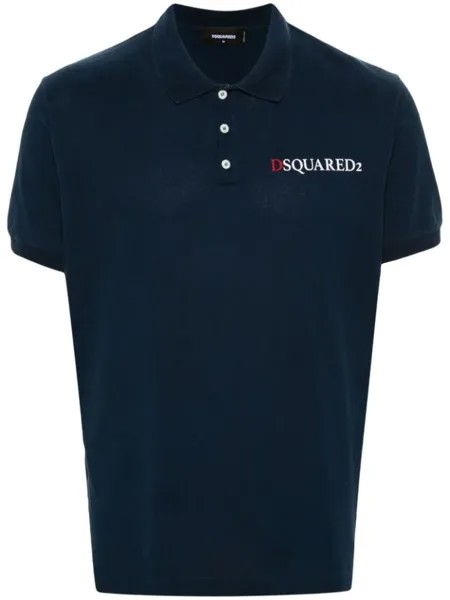 Рубашка поло с логотипом Dsquared2, синий
