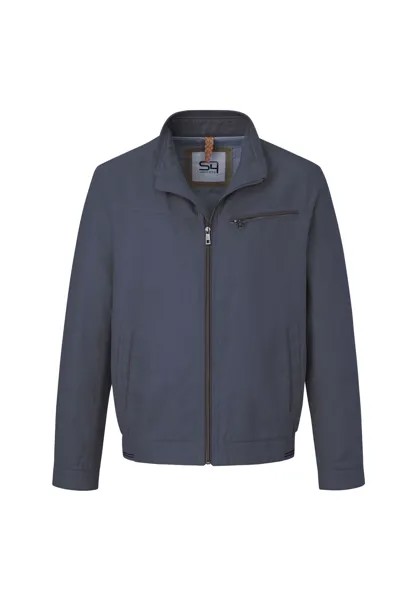 Спортивная летняя куртка из хлопка и льна GROSSETO S4 JACKETS, темно-синий