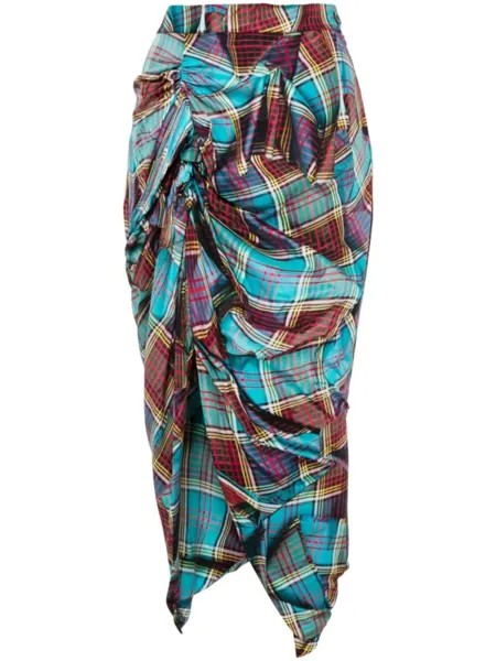 Vivienne Westwood юбка миди Side Panther, мультиколор