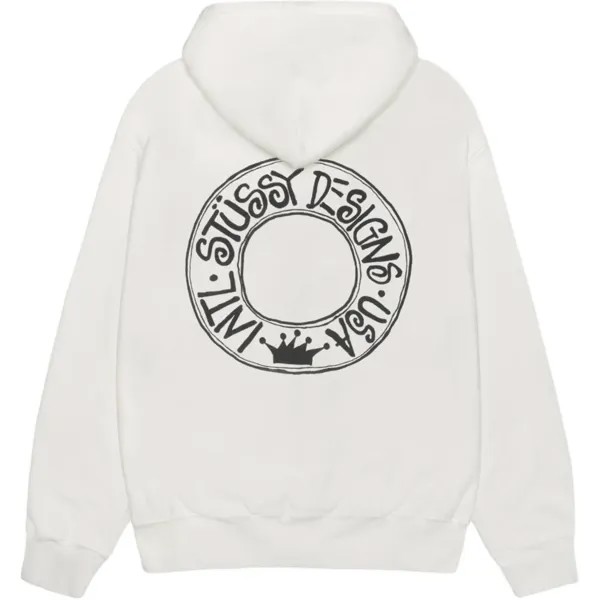 Толстовка с капюшоном Buana Pigment Dyed на молнии Stussy, хаки