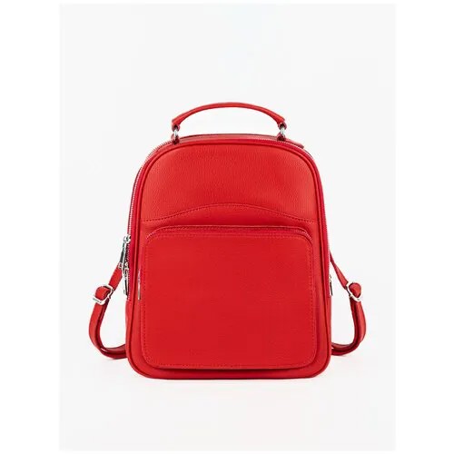 Рюкзак  торба NOVE 2081-208red, натуральная кожа, внутренний карман, красный