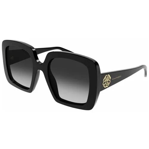 Солнцезащитные очки Alexander McQueen AM0378S 001, прямоугольные, для женщин, черный
