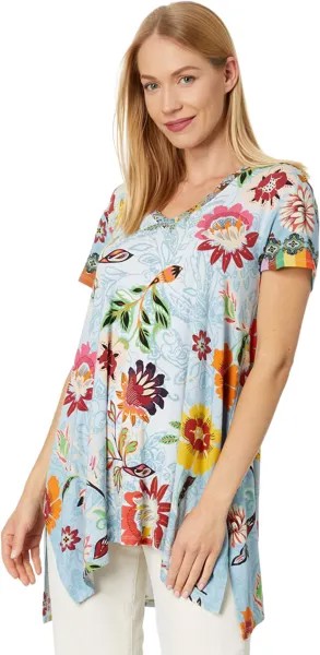 Туника Johnny Was Rainbow Floral Drape Tunic, разноцветный