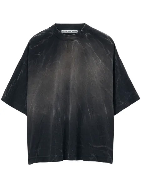 Alexander Wang выбеленная футболка, черный