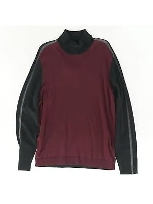 Мужской темно-бордовый свитер с высоким воротником ALFANI XXL