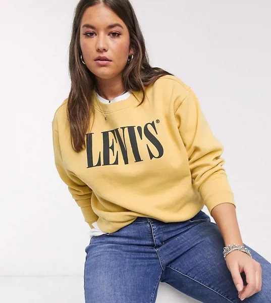 Свитшот с логотипом в стиле 90-х Levi's Plus-Желтый