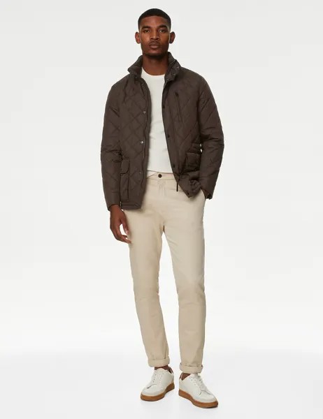Стеганая куртка в стиле милитари и Stormwear Marks & Spencer, коричневый