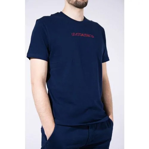 Levi's синяя футболка с надписью Regular Fit T-shirt. Размер M