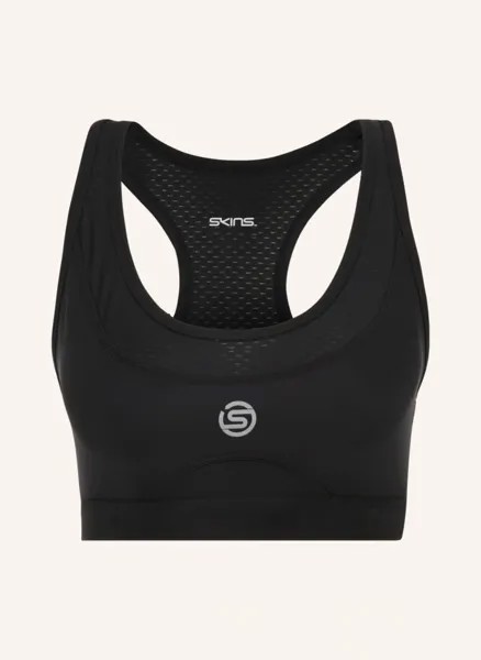 Спортивный бюстгальтер s3 elite bra Skins, черный