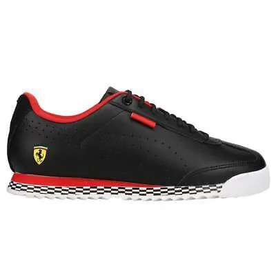 Puma Sf Roma Via Perforated Motorsport Lace Up Мужские черные кроссовки Повседневная обувь