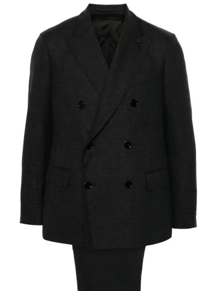Lardini костюм с двубортным пиджаком, черный