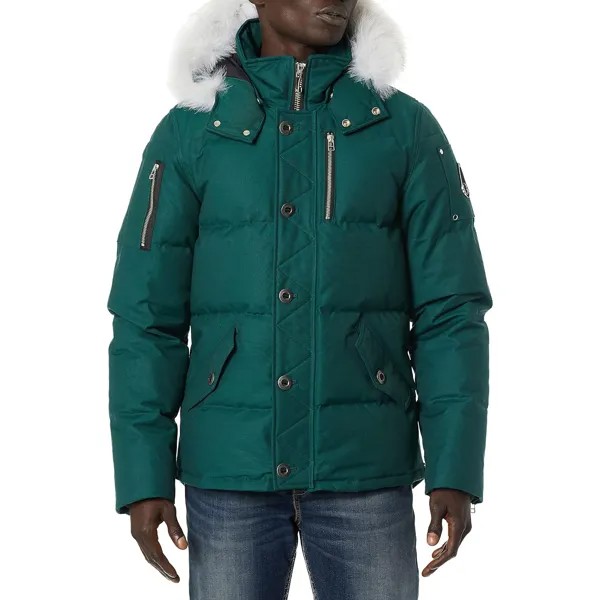 Мужская куртка Moose Knuckles 3Q with Fur, темно-зеленый/белый