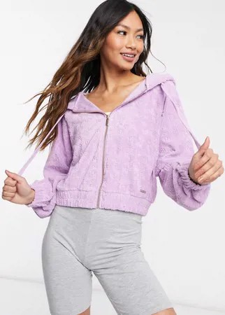 Сиреневый худи на махровой ткани на молнии с логотипом (от комплекта) River Island-Фиолетовый цвет