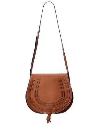 Женская кожаная сумка-седельная сумка Chloé Marcie среднего размера Ns