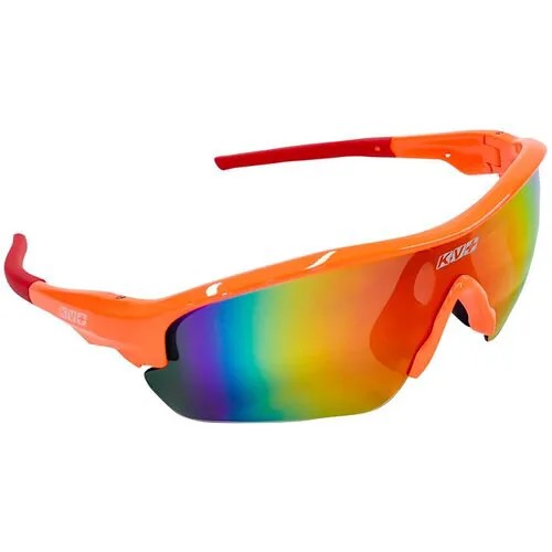 Солнцезащитные очки KV+, овальные, спортивные, ударопрочные, поляризационные, с защитой от УФ, зеркальные, оранжевый