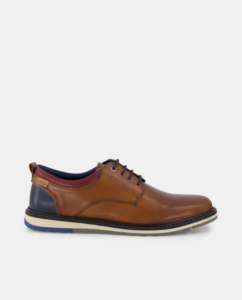 Berna мужские кожаные туфли на шнуровке с гладким верхом Pikolinos, светло-коричневый