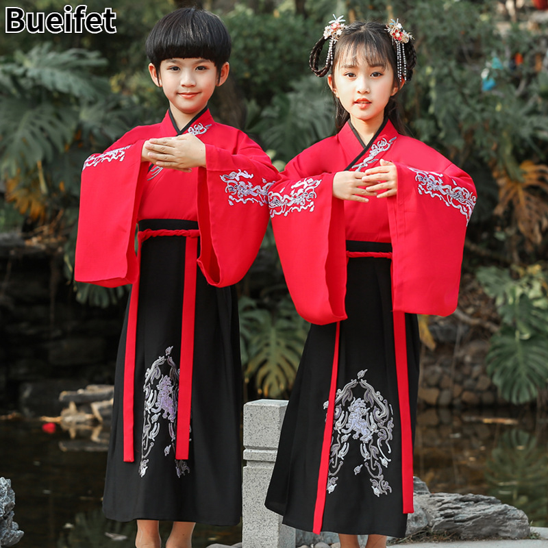 Традиционная китайская одежда Hanfu для мальчиков, Детский костюм Тан, детское платье ханьфу в стиле древней династии Хань, одежда для восточн...