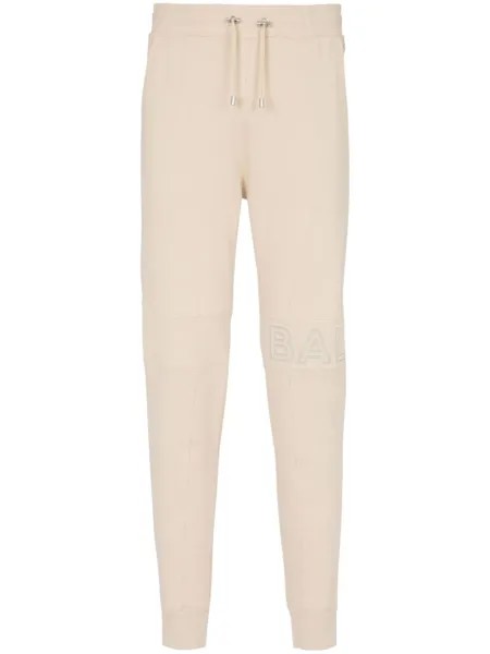 Спортивные брюки с кулиской Balmain, бежевый