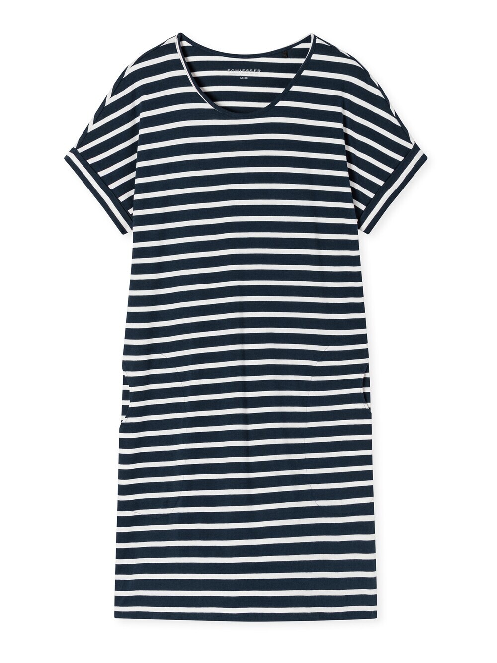Пижамная рубашка Schiesser Casual Essentials, ночной синий