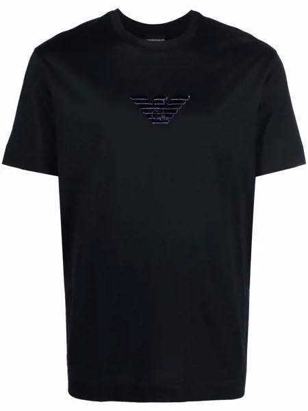 Emporio Armani футболка с вышитым логотипом