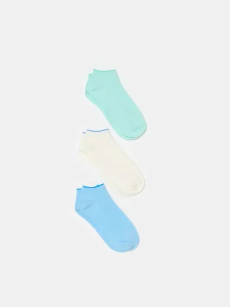 Три упаковки эластичных носков для обуви Ovs, цвет white/green
