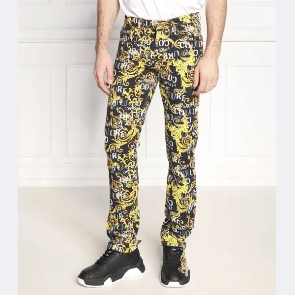 Джинсы обычного кроя Versace, черный