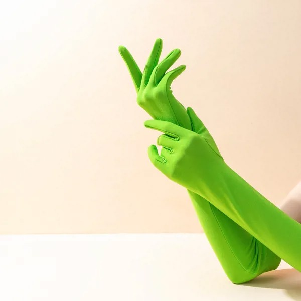 Длинные перчатки минималистичный