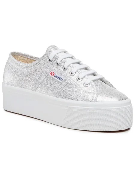 Кроссовки из ткани цвета Superga, серебряный