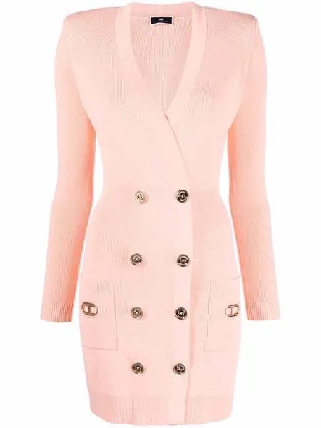 Elisabetta Franchi платье с V-образным вырезом и длинными рукавами