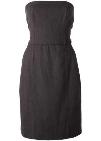 Yves Saint Laurent Pre-Owned приталенное платье без бретелек