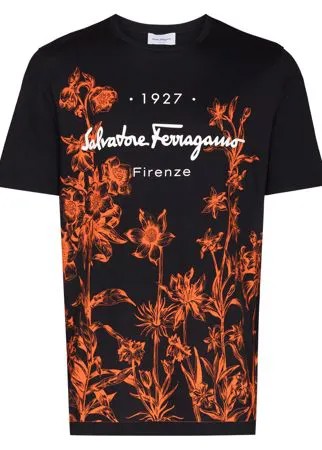 Salvatore Ferragamo футболка 1927 с цветочным принтом