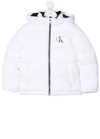 Calvin Klein Kids пуховик с капюшоном