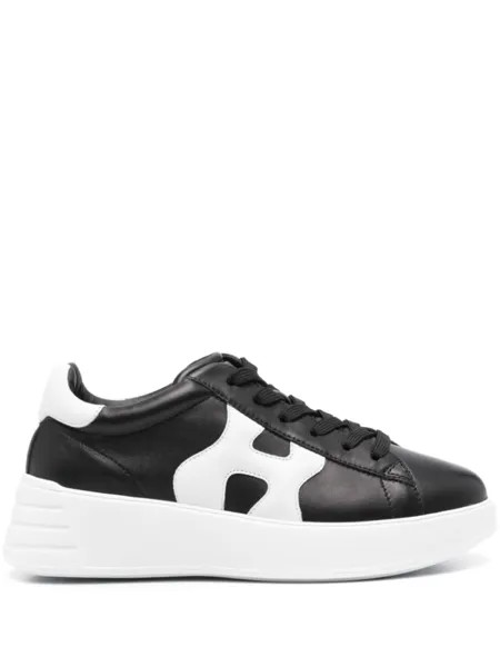 Кроссовки Hogan из кожи с панельным дизайном, черный