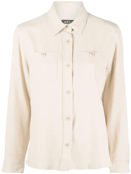 A.P.C. рубашка Chloé с длинными рукавами, нейтральный цвет