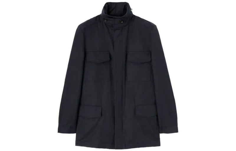 Деловой костюм мужской синий Loro Piana, синий