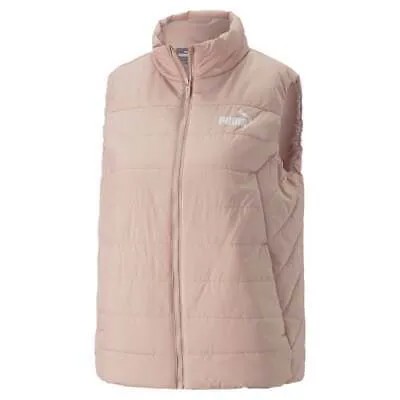 Puma Ess Padded Full Zip Vest Женские розовые пальто Куртки Верхняя одежда 84894147