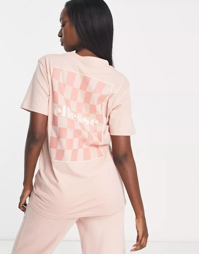 Ellesse ‑ Розовая футболка Taya с принтом на спине