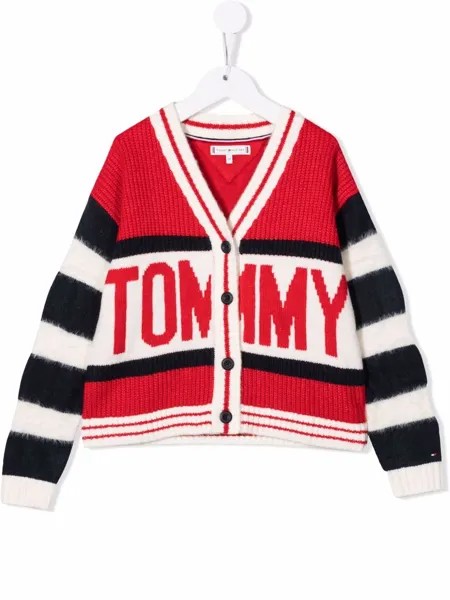 Tommy Hilfiger Junior кардиган с логотипом