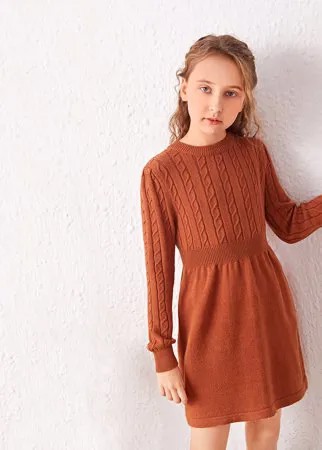 Для девочек Платье-свитер вязаный
