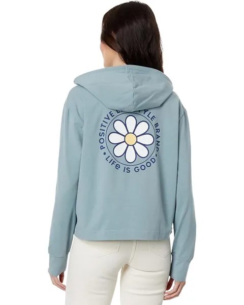 Худи Life is Good Pasitive Lifestyle Crusher Flex Boxy Hoodie, цвет Smoky Blue