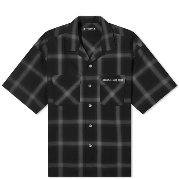 Рубашка с коротким рукавом Mastermind Japan Ombre Checked Vacation Shirt, черный