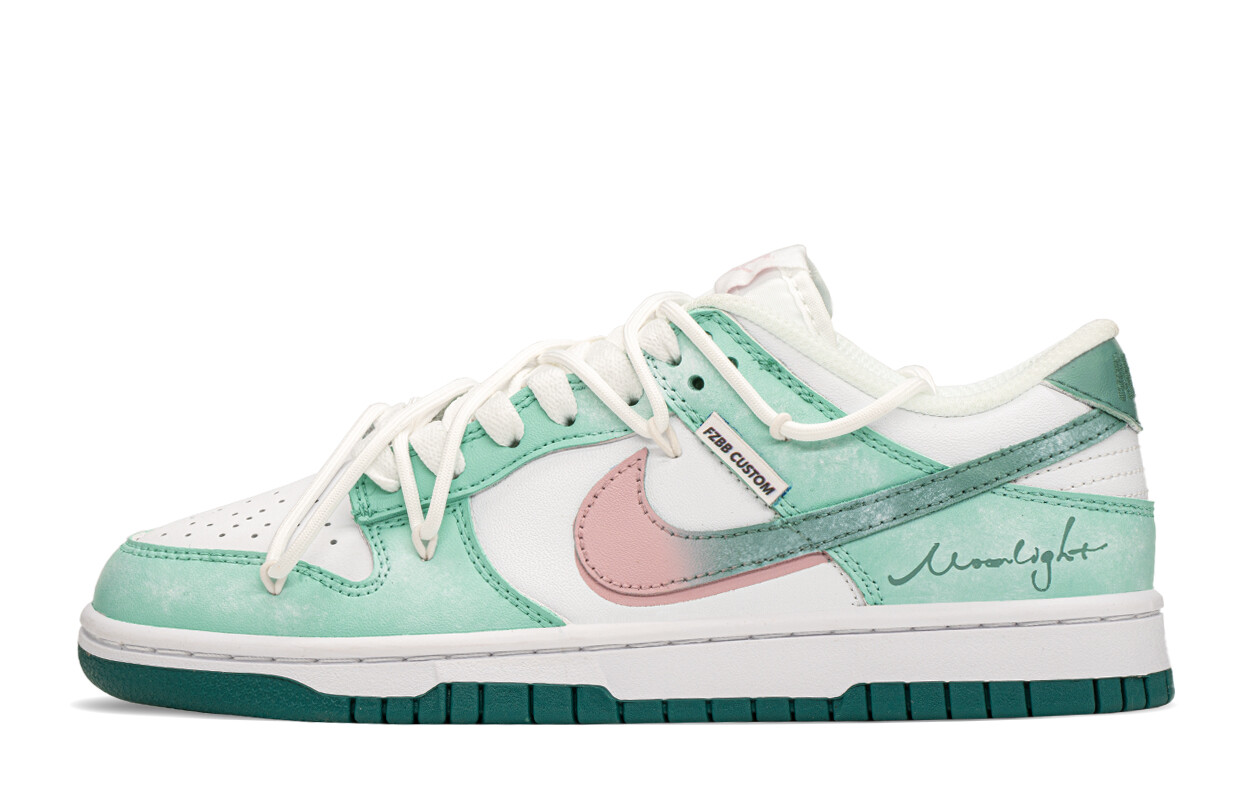 Кроссовки Nike Dunk Skateboarding Shoes Women's Low-top Green, зеленый
