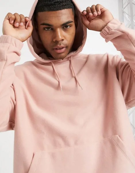Худи от комплекта из флиса розового цвета ASOS DESIGN-Розовый