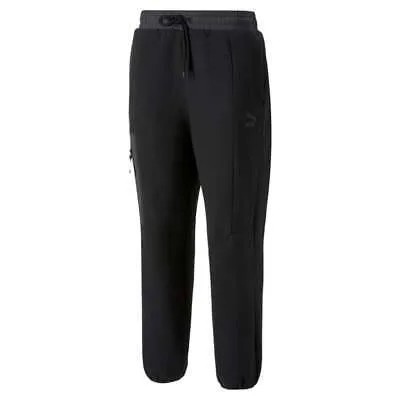 Puma Swxp Polar Fleece Pants Мужские черные повседневные спортивные штаны 53566701