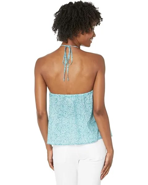 Топ Michael Kors Petite Shibori Coral Halter Top, цвет Turquoise