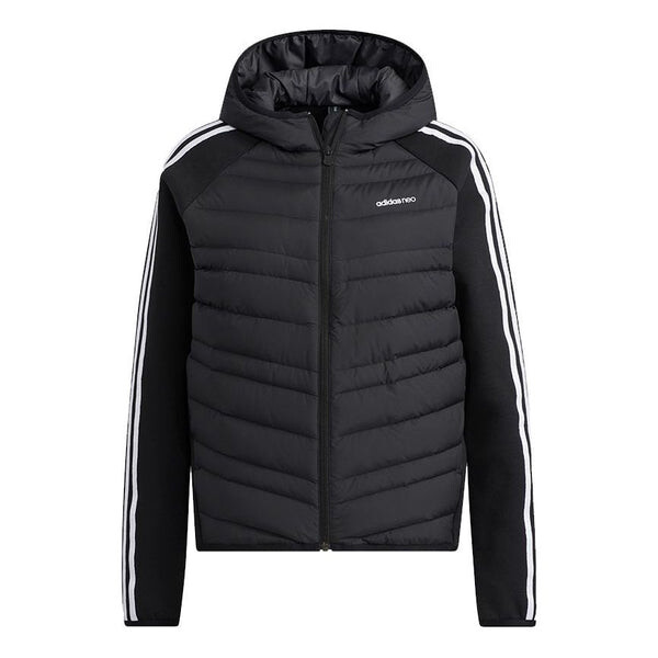 Куртка значок 3 полоски dly пуховики Adidas, черный